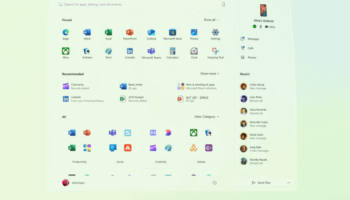 Windows 11 new Start menu