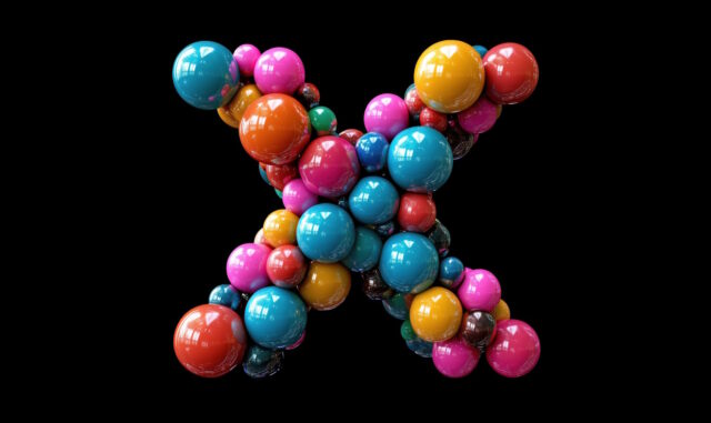 X bubble logo