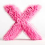 Pink fluffy X