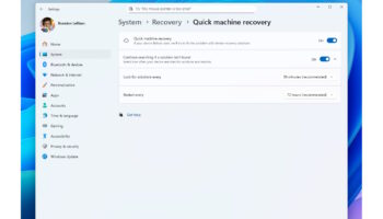 Windows 11 Quick Machine Recovery