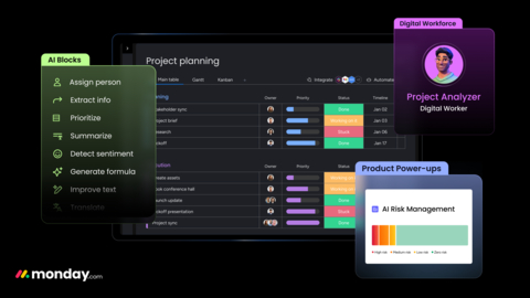 a screenshot of a project management software