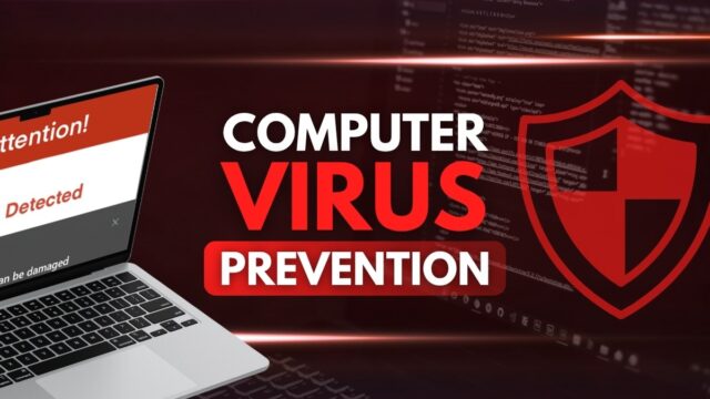 Computer security dashboard showing real-time malware protection and virus prevention tools monitoring multiple devices