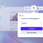 Opera browser built-in translation
