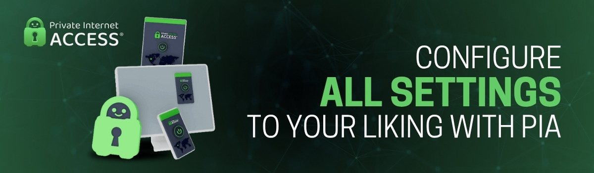 Phones and computer screens on a dark green background with white and green text