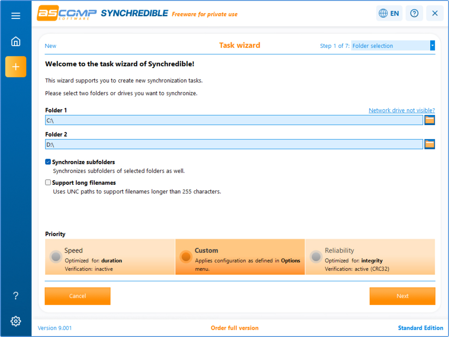 Synchredible 9 backup abd file sync