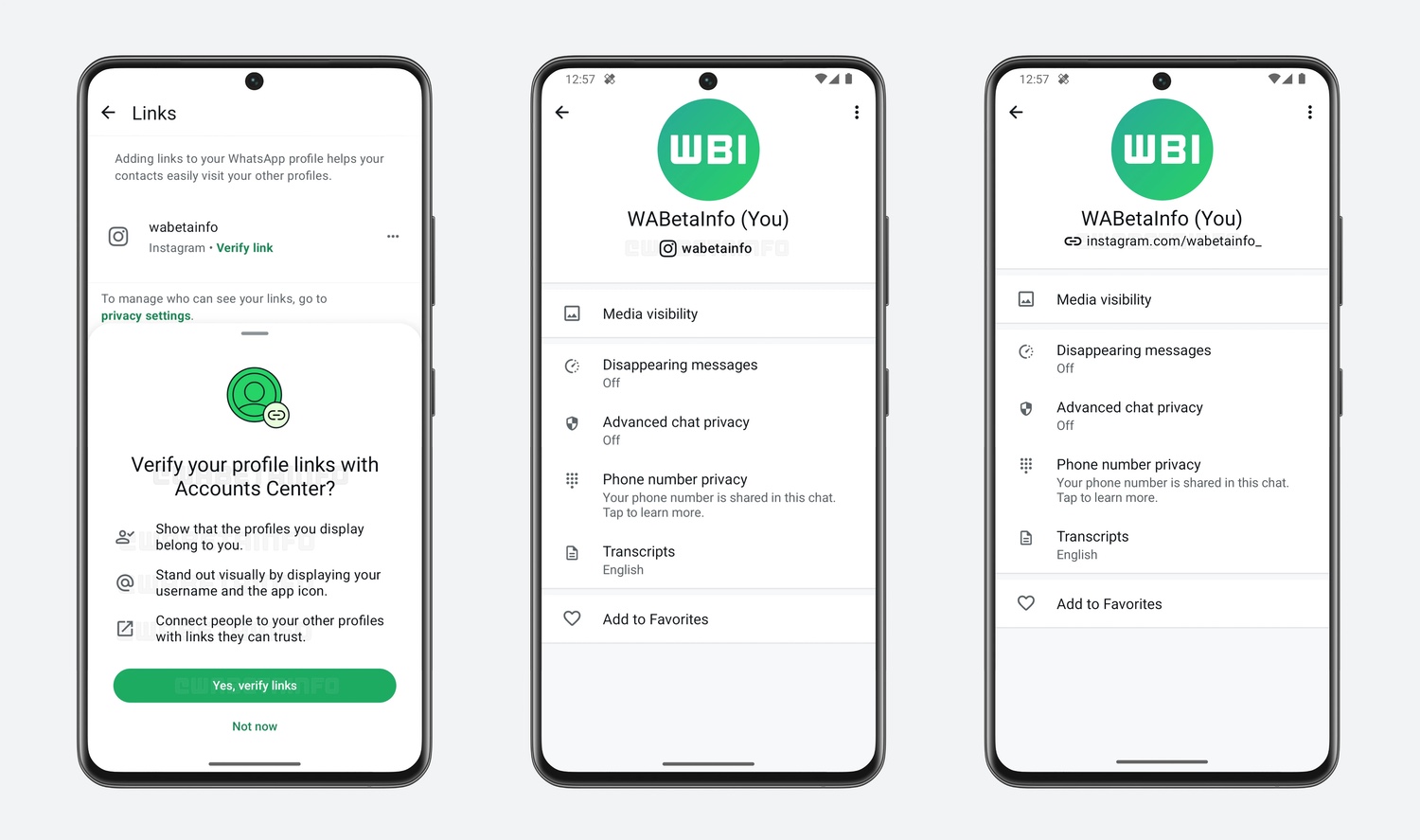 WhatsApp Instgram verification