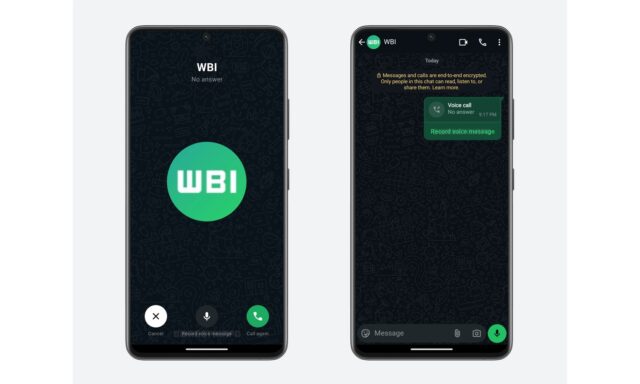 WhatsApp answerphone