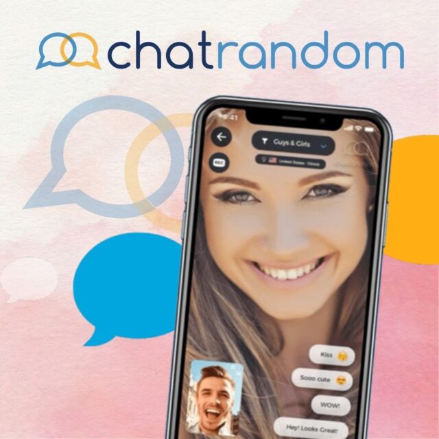 Mobile app interface with chat bubbles