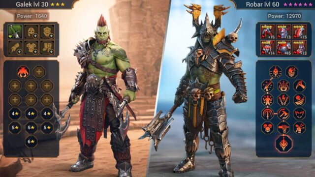 Two powerful characters from a game.