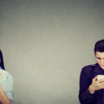 Confused puzzled social smartphone