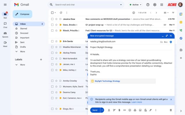 Gmail encryption