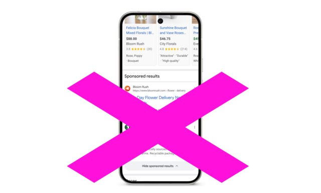 Google Search hide sponsored results