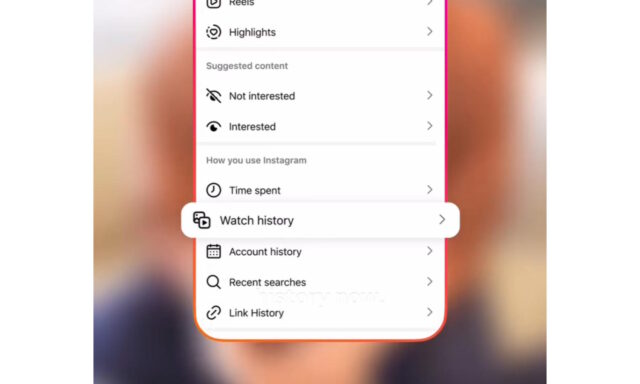 Instagram Watch History