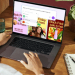 Canva AI design gen on laptop