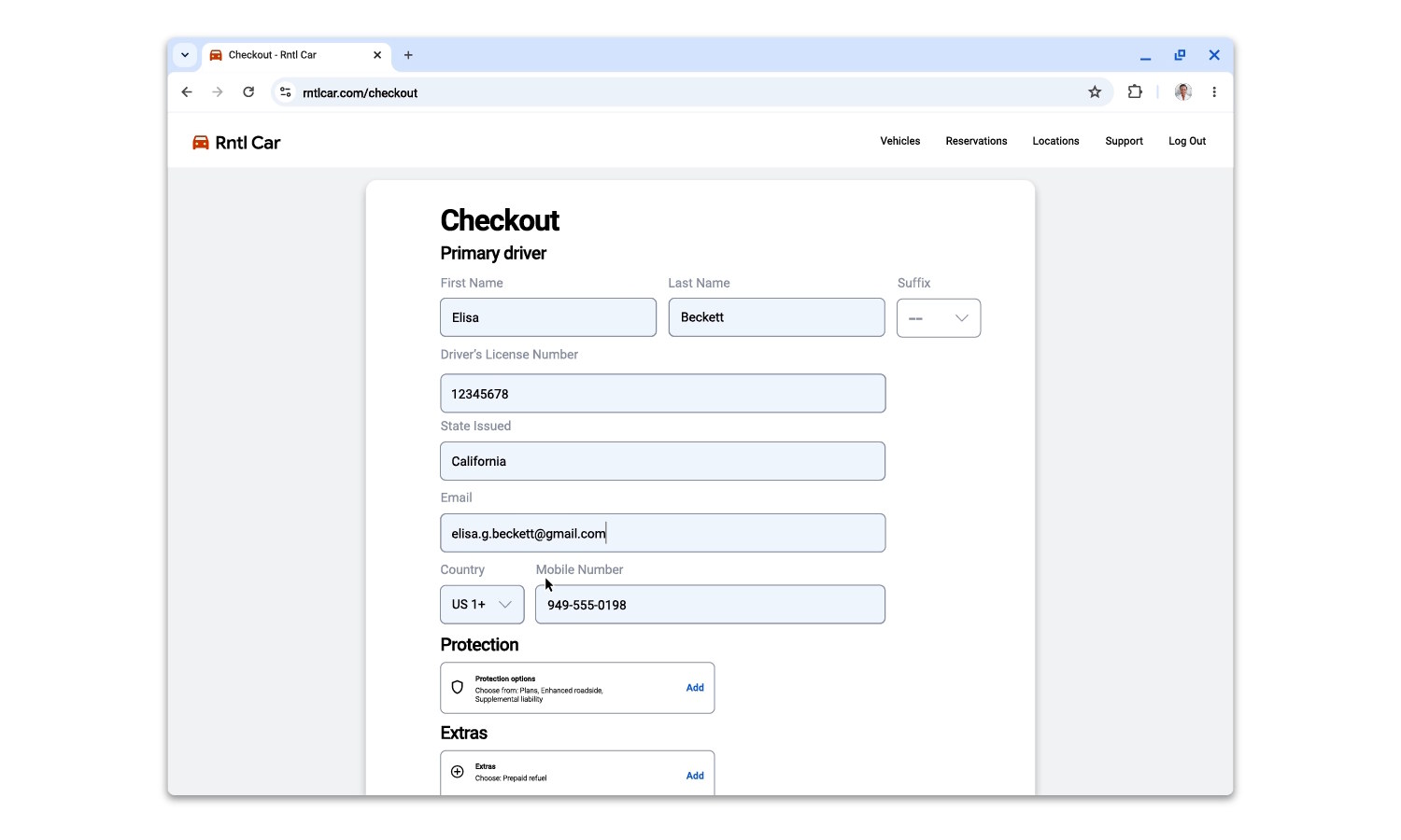 Google Chrome enhanced autofill