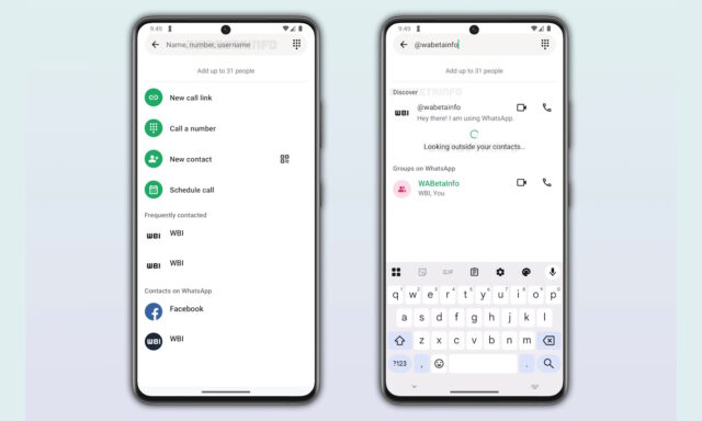 WhatsApp username searching
