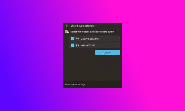 Windows 11 shared audio