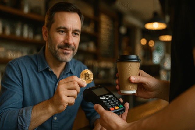 Buying coffee with bitcoin