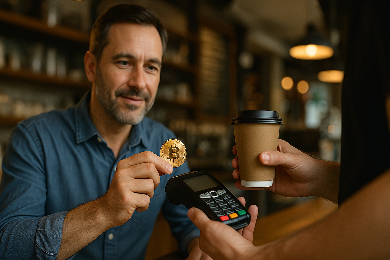 Buying coffee with bitcoin