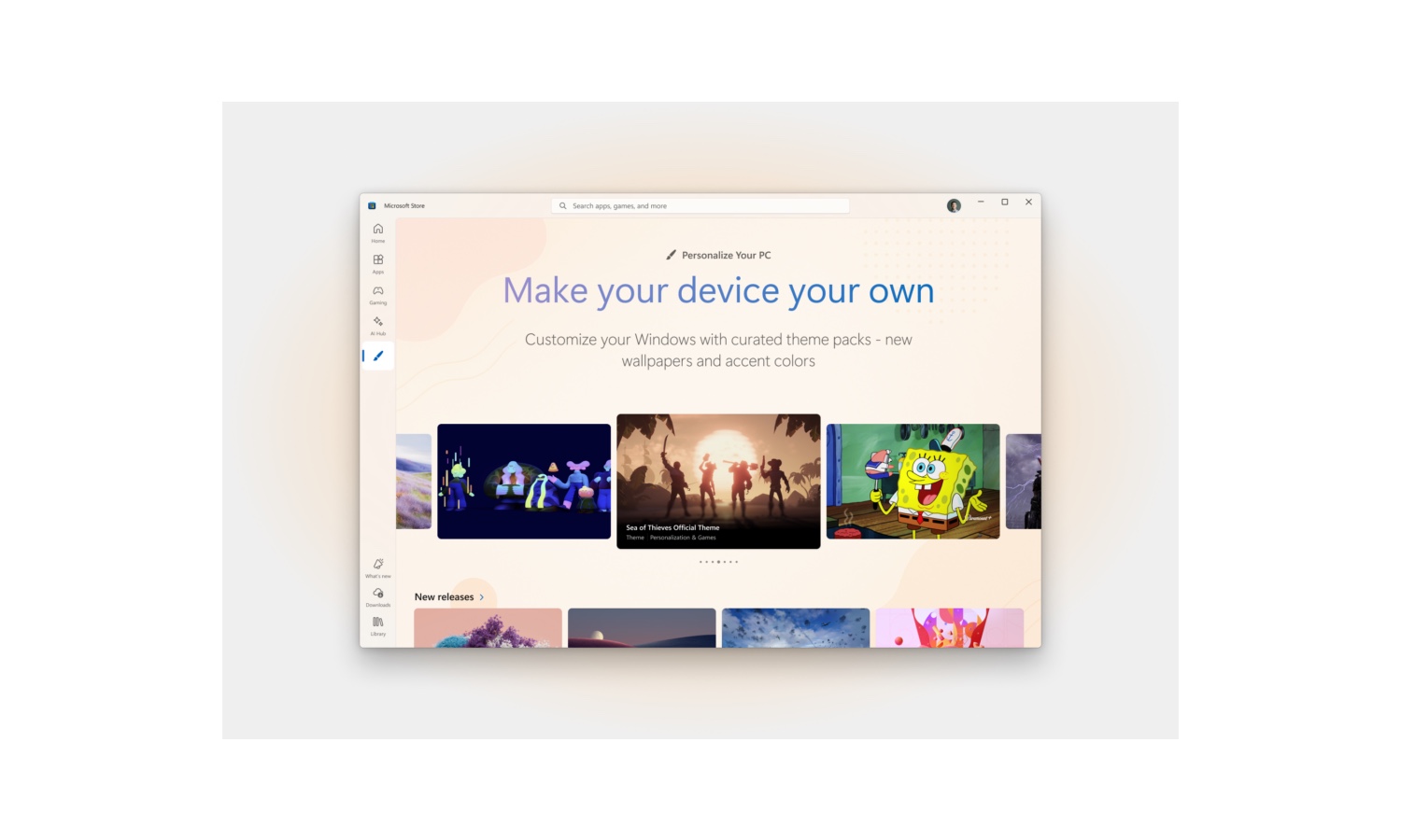 Microsoft Store themes