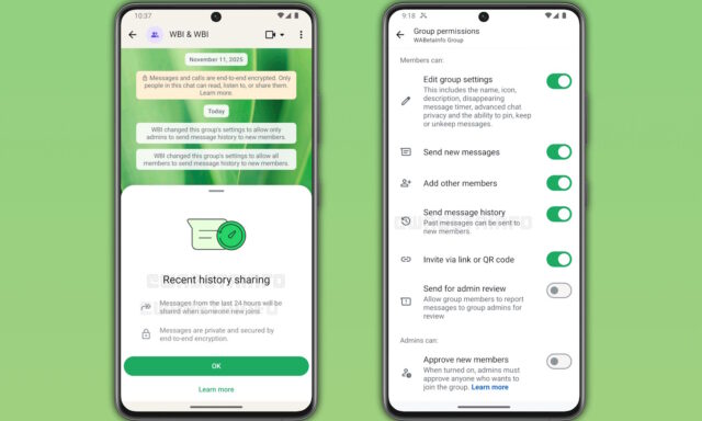 WhatsApp recent chat sharing
