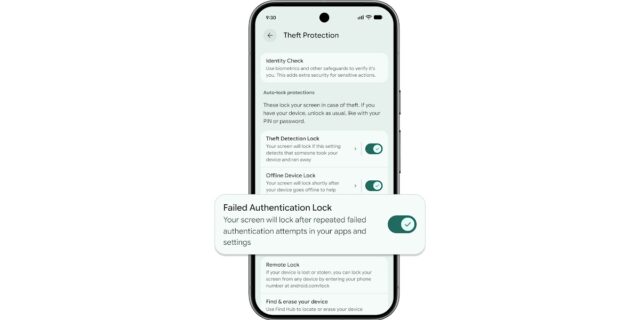 Android theft protection