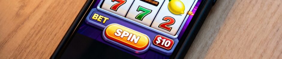 Online casino displayed on smart phone