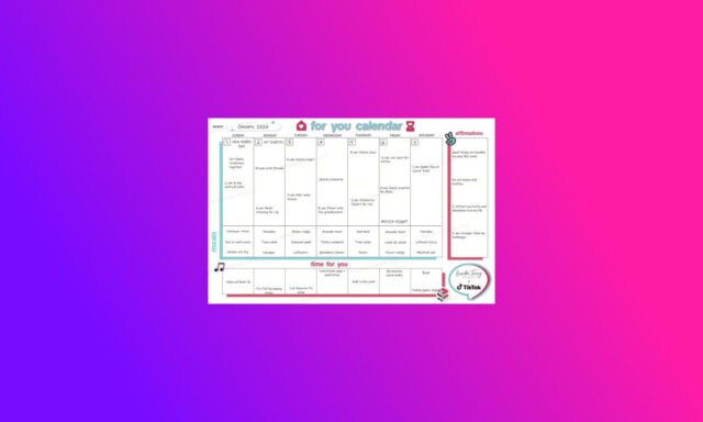 TikTok For You Calendar