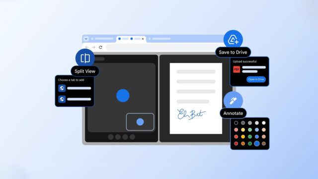 Google Chrome split view