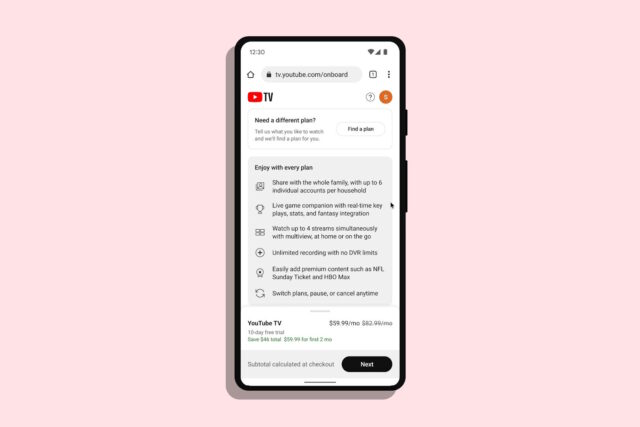 YouTube TV packages