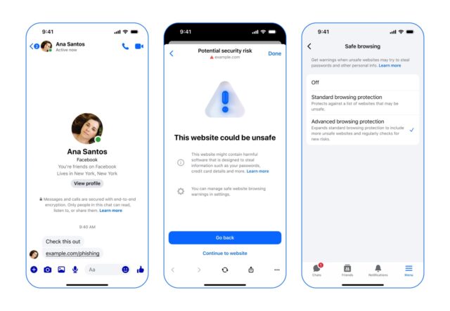 Facebook Messenger Browsing Protections