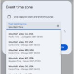 Google Calendar time zones