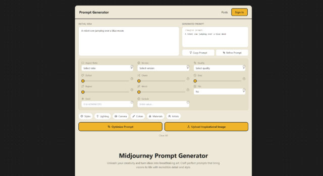 Midjourney Prompt Generator
