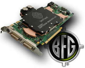 BFG nVidia 8800 GTX OC graphics card with Danger Den water cooler attachment