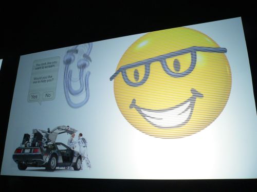 The Alternate Future in 2012, where humanity is governed by "Bob" (not Muglia) and his trusty sidekick, Clippy.