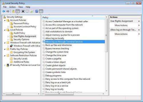 Windows Vista Group Policy Editor