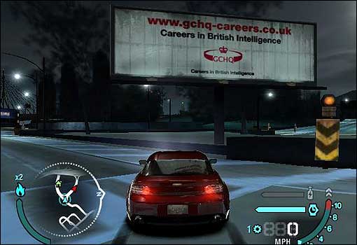 GCHQ Advertising in Need for Speed:Carbon