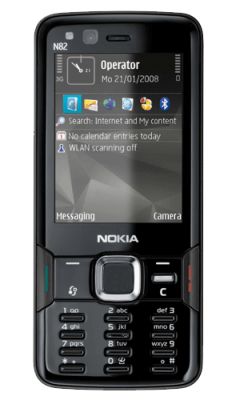 Nokia's N82, now in black