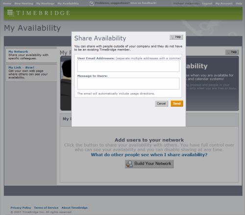 Screenshot of Timeshare collaboration