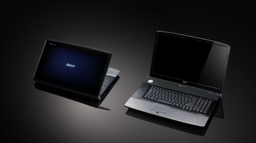 The new Acer Gemstone notebook computers, unveiled March 12, 2008