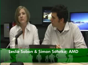 AMD's Leslie Sobon with desktop brand manager Simon Solotko