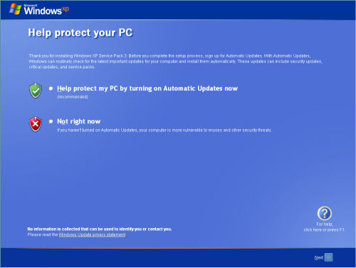 windows xp sp3 update