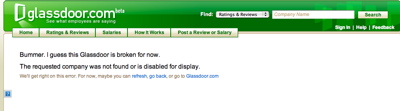 Glassdoor broken