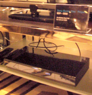 A prototype of Sony's BDP-S550 Blu-ray player for 'audiophiles,' slated for release this fall.
