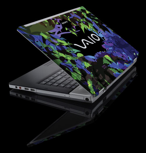 One of Sony's 'Graphic Splash' designs for its FW-series notebooks, this one called 'Grow.'