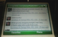 A very low-res picture of Brightkite on a WM6 device