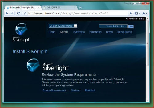 silverlight for mac chrome