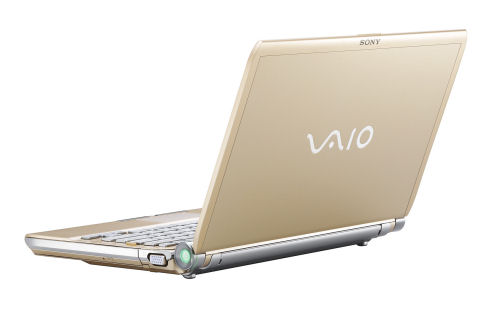 Sony's classy Vaio TT, one option for which is this attractive, pearl-gold tint finish.