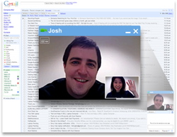 Google video chat screenshot