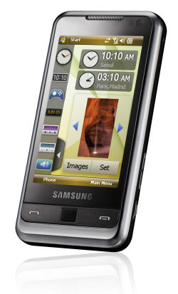 The Samsung Omnia smartphone, available in the US through Verizon Wireless
